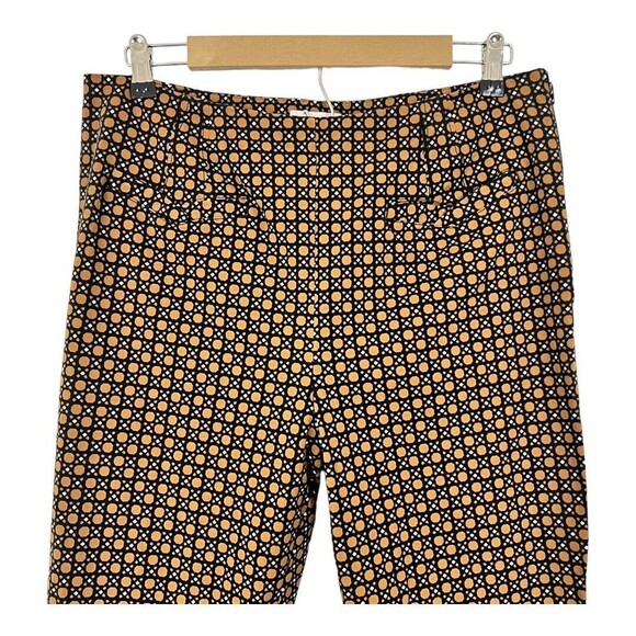 Anthropologie Womens Size 14 Essential Slim Trouser Pants in Brown Motif - Picture 2 of 4